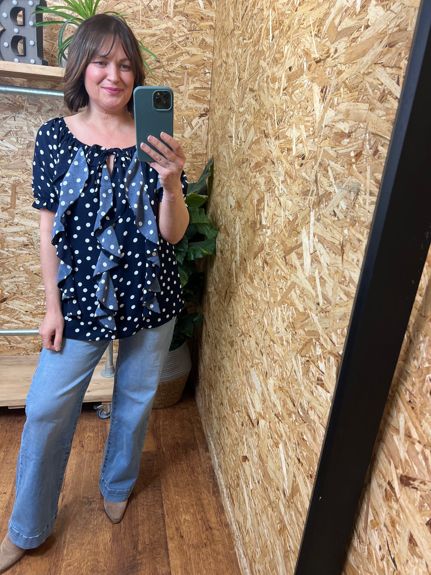 Polka Dot Bardot Top