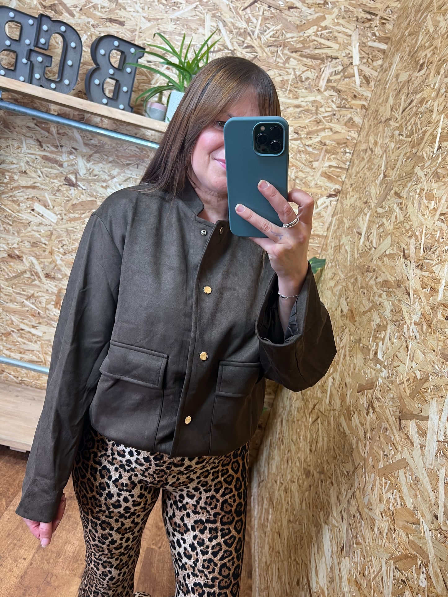 Suedette Bomber Jacket