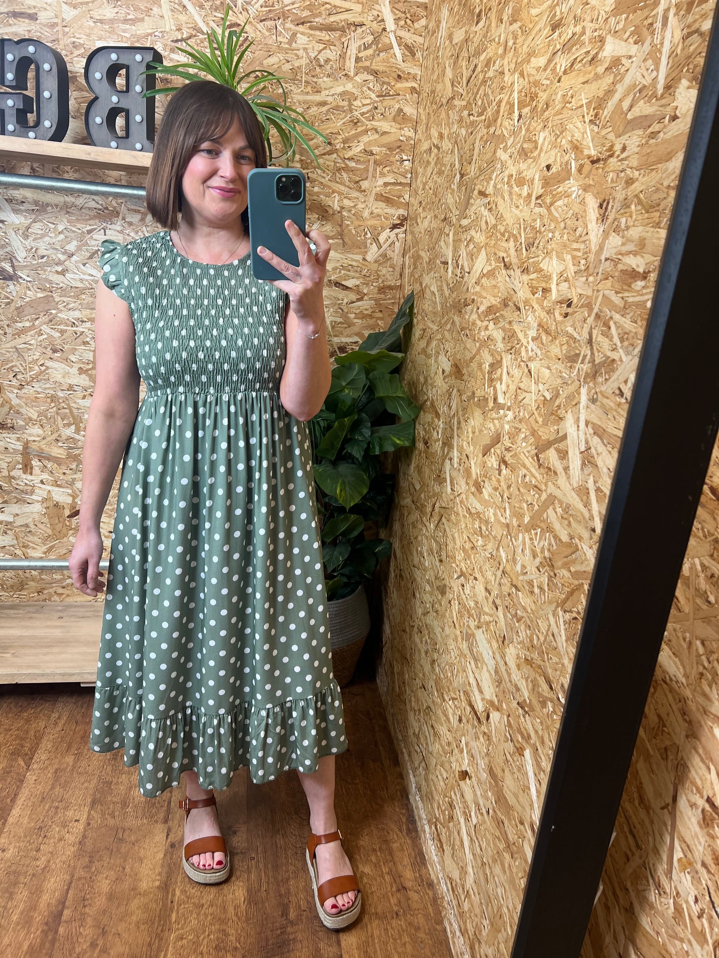 Polka Dot Midi Dress