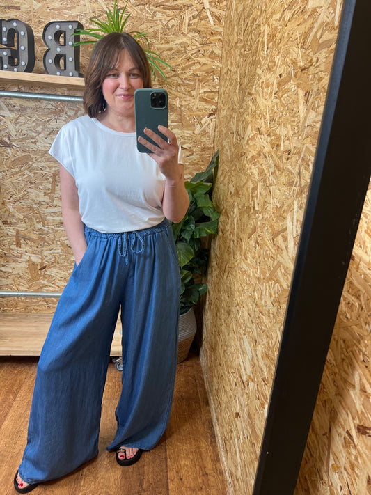 Chambray Denim Trousers