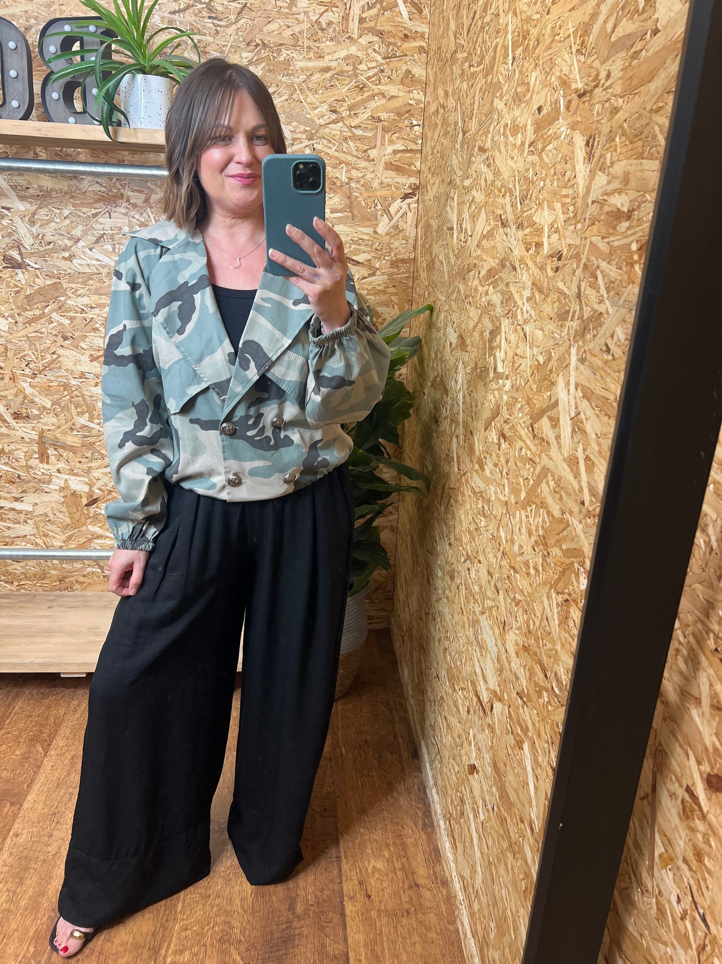 Camo Military Style Bomber