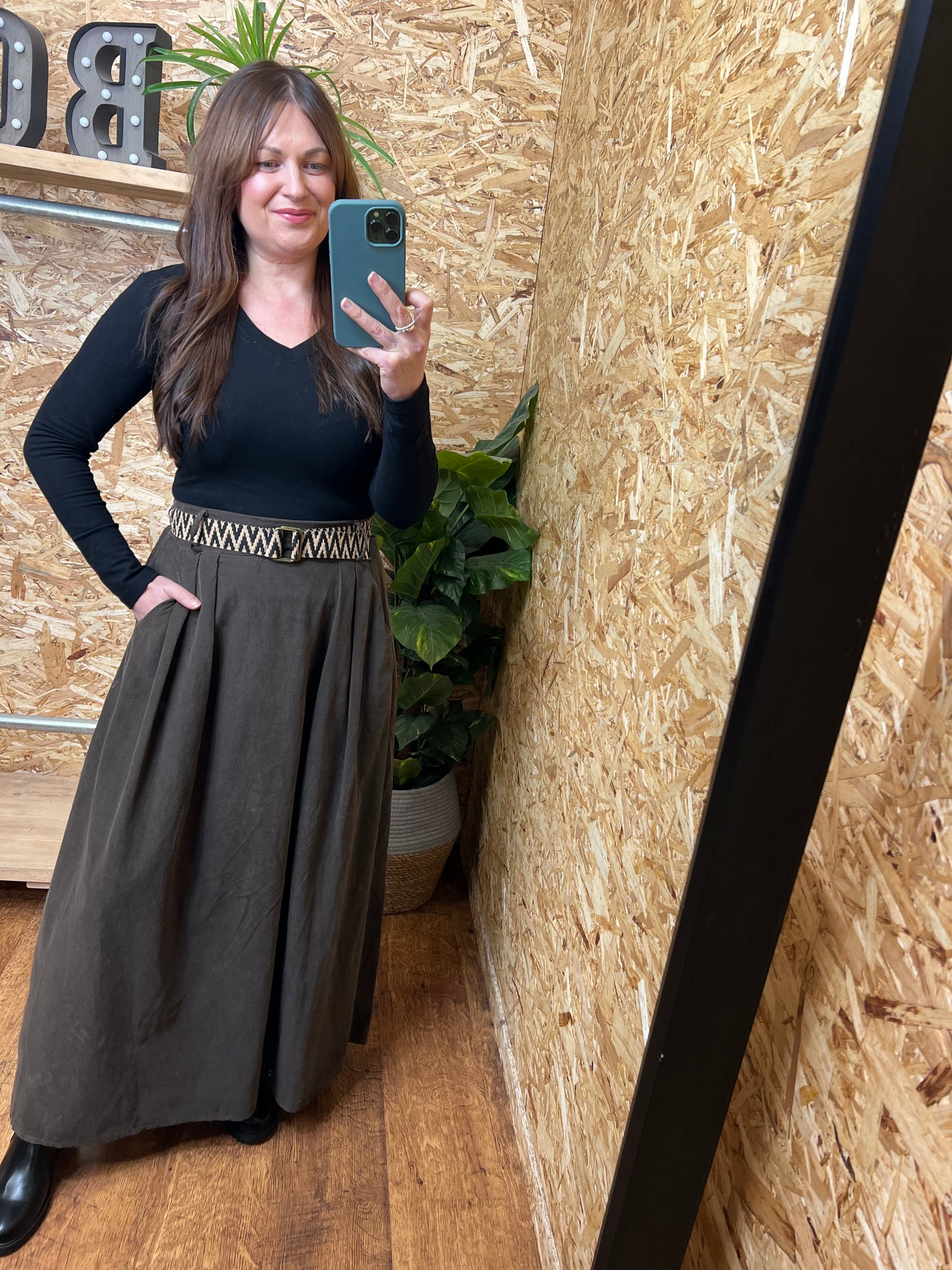 Needlecord Maxi Skirt