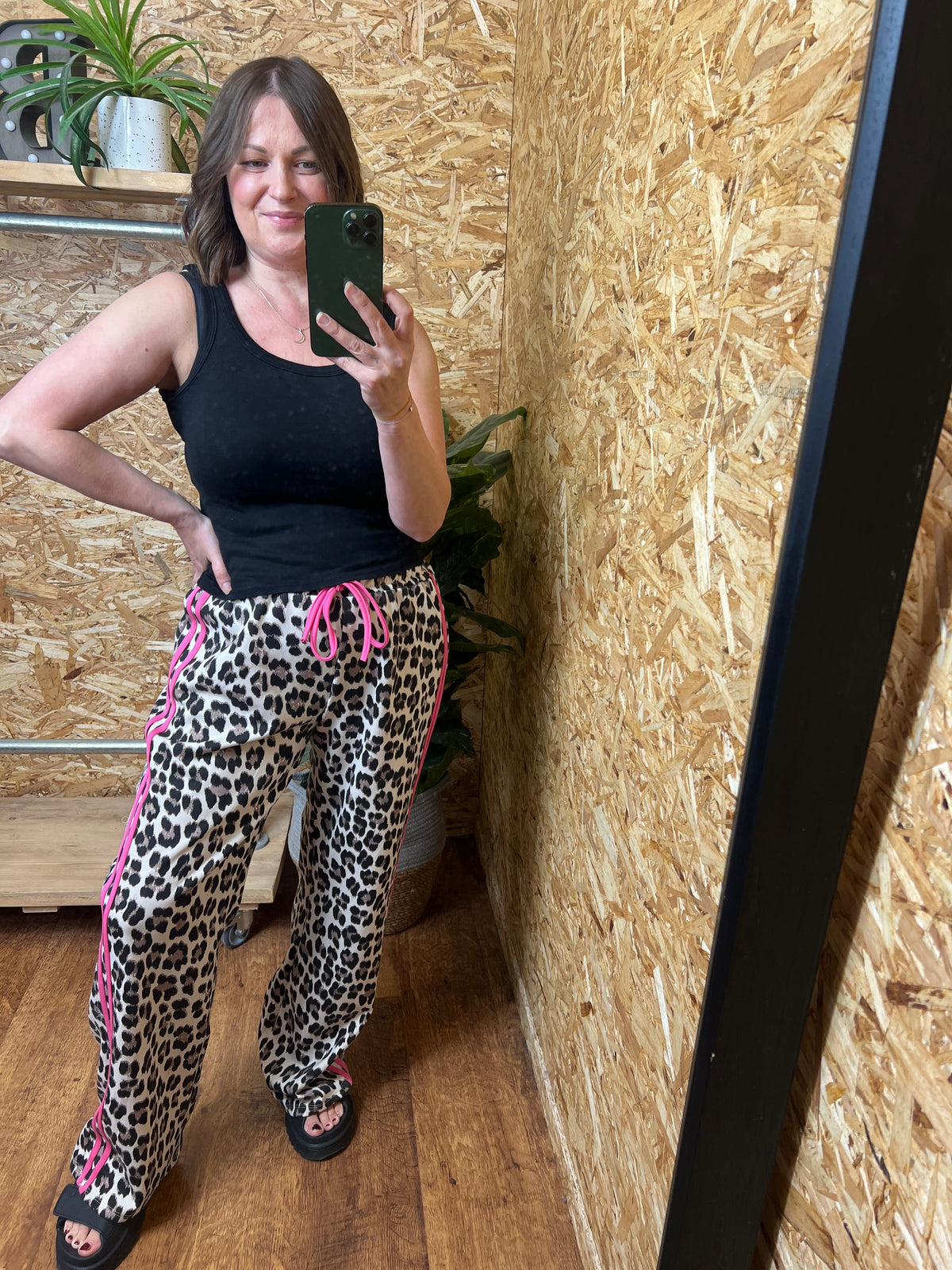 Stripe Leopard Joggers