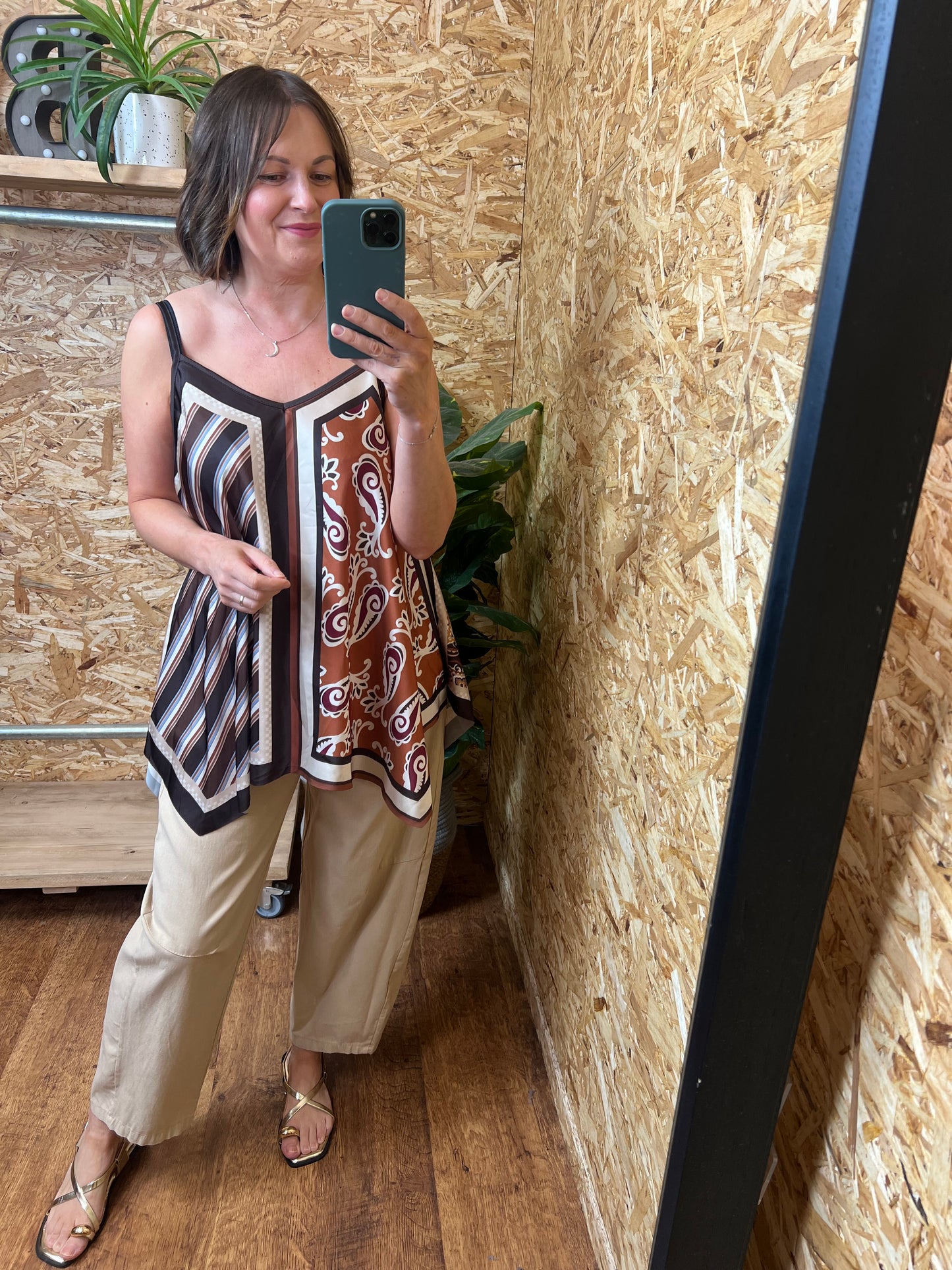 Tile Print Cami Vest