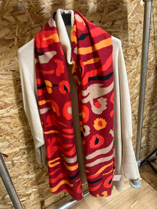 Bright Camo Leopard Scarf