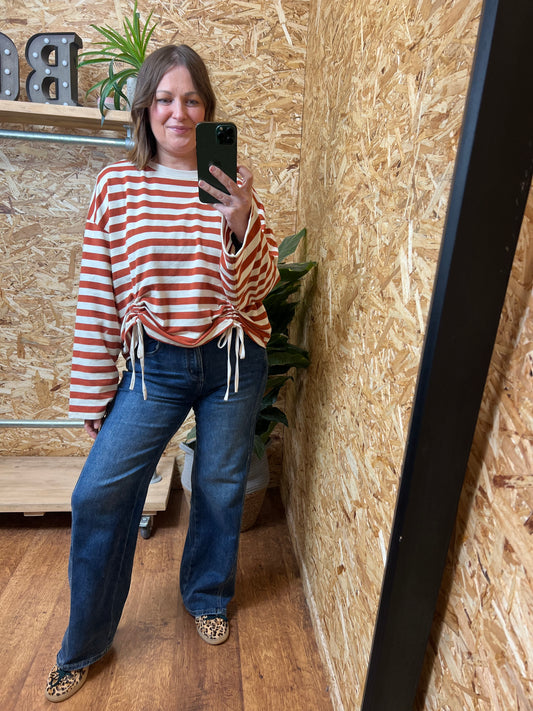 Ruched Front Sweatshirt