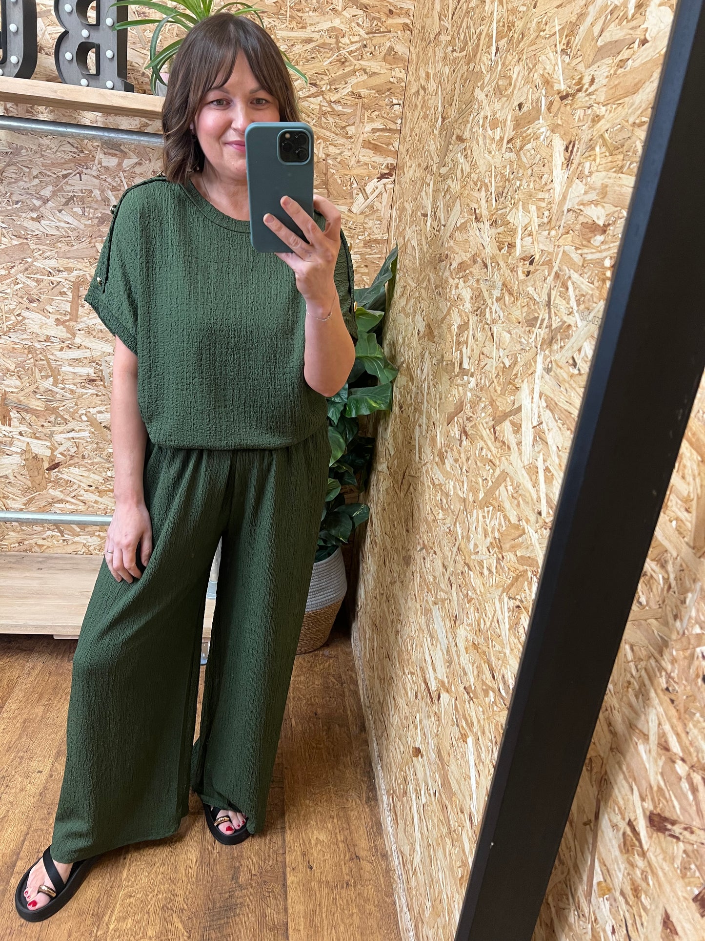 Gold Button Detail Co Ord
