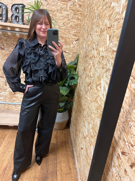 Diamante Ruffle Shirt