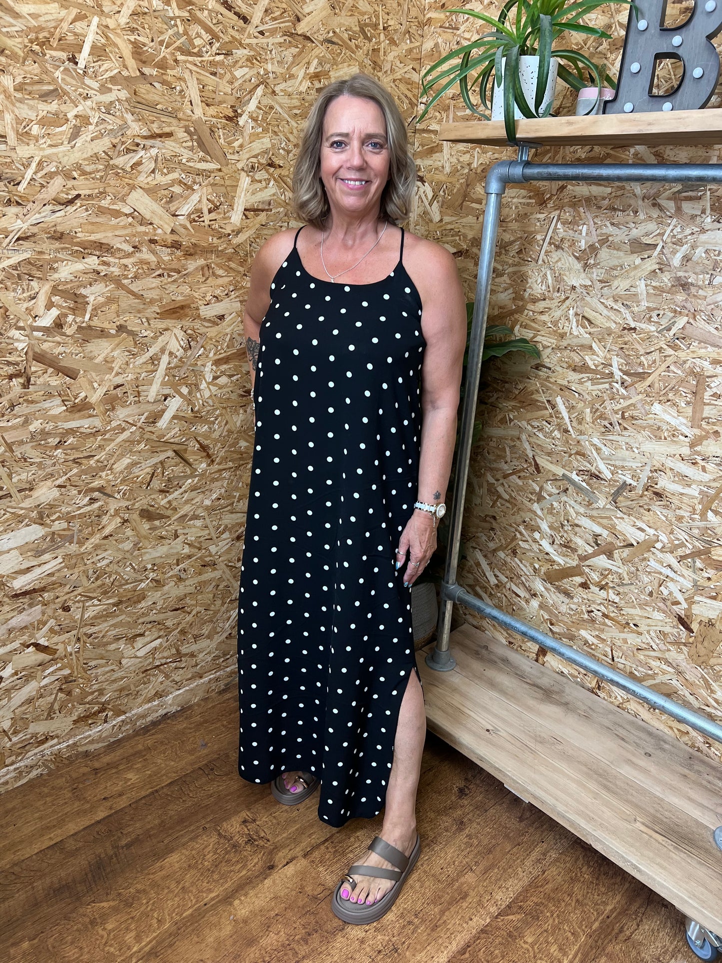 Polka Dot Slip Dress