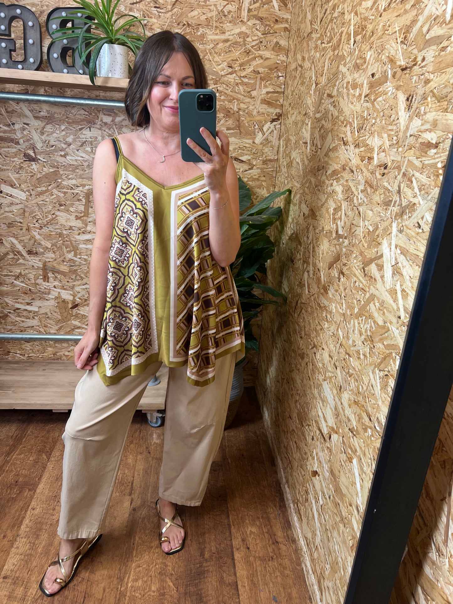 Tile Print Cami Vest