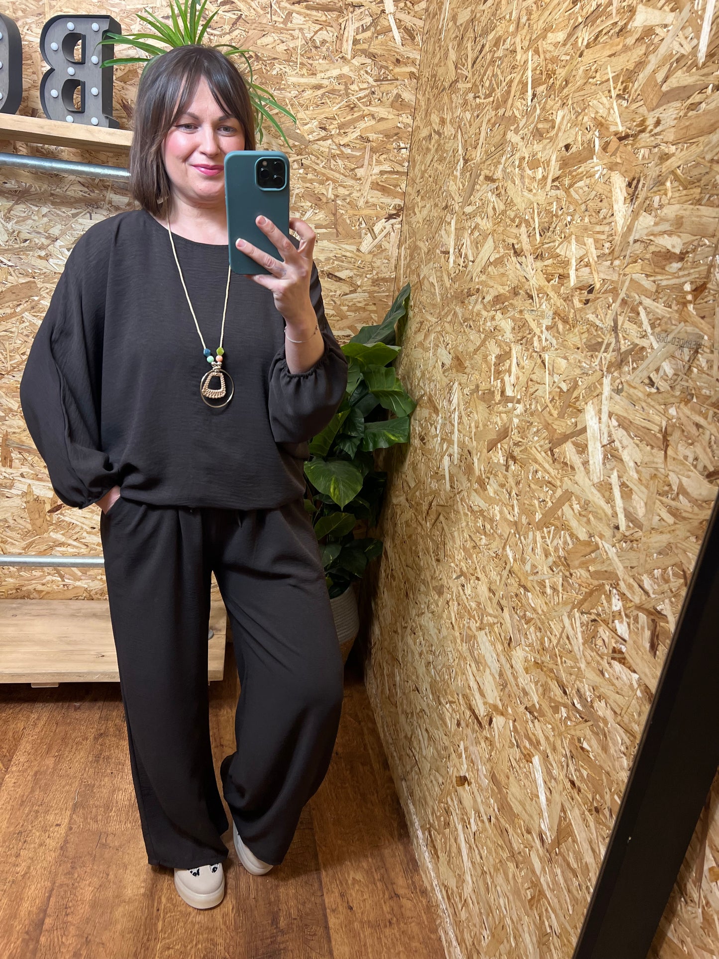 Ebony Bubble Hem Top