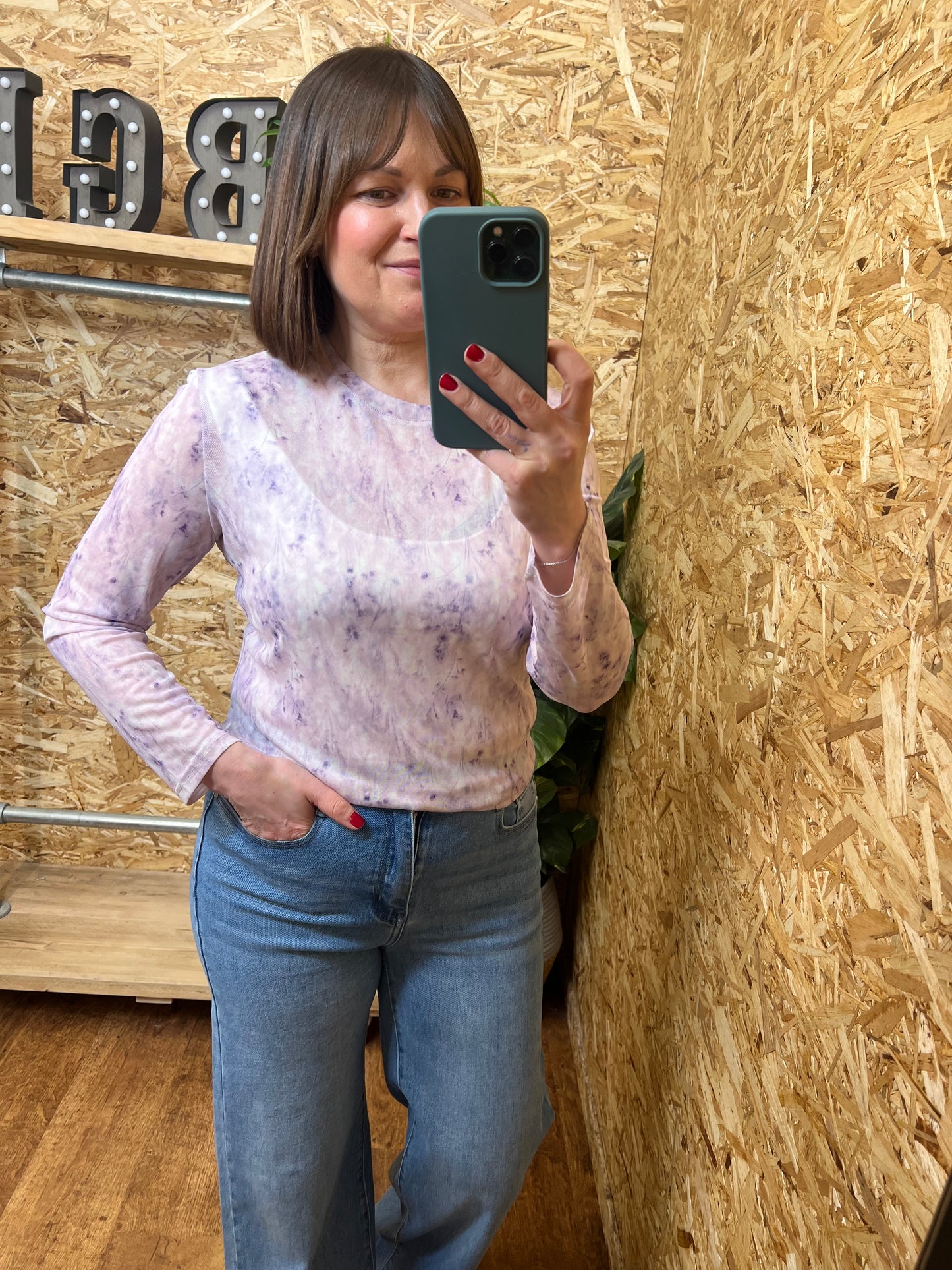 Ditsy Floral Mesh Top