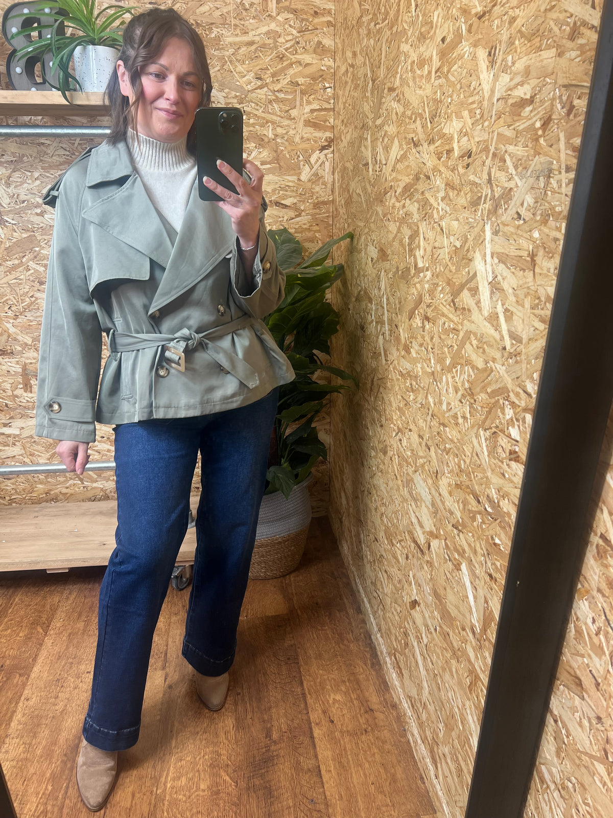 Short Belted Trench