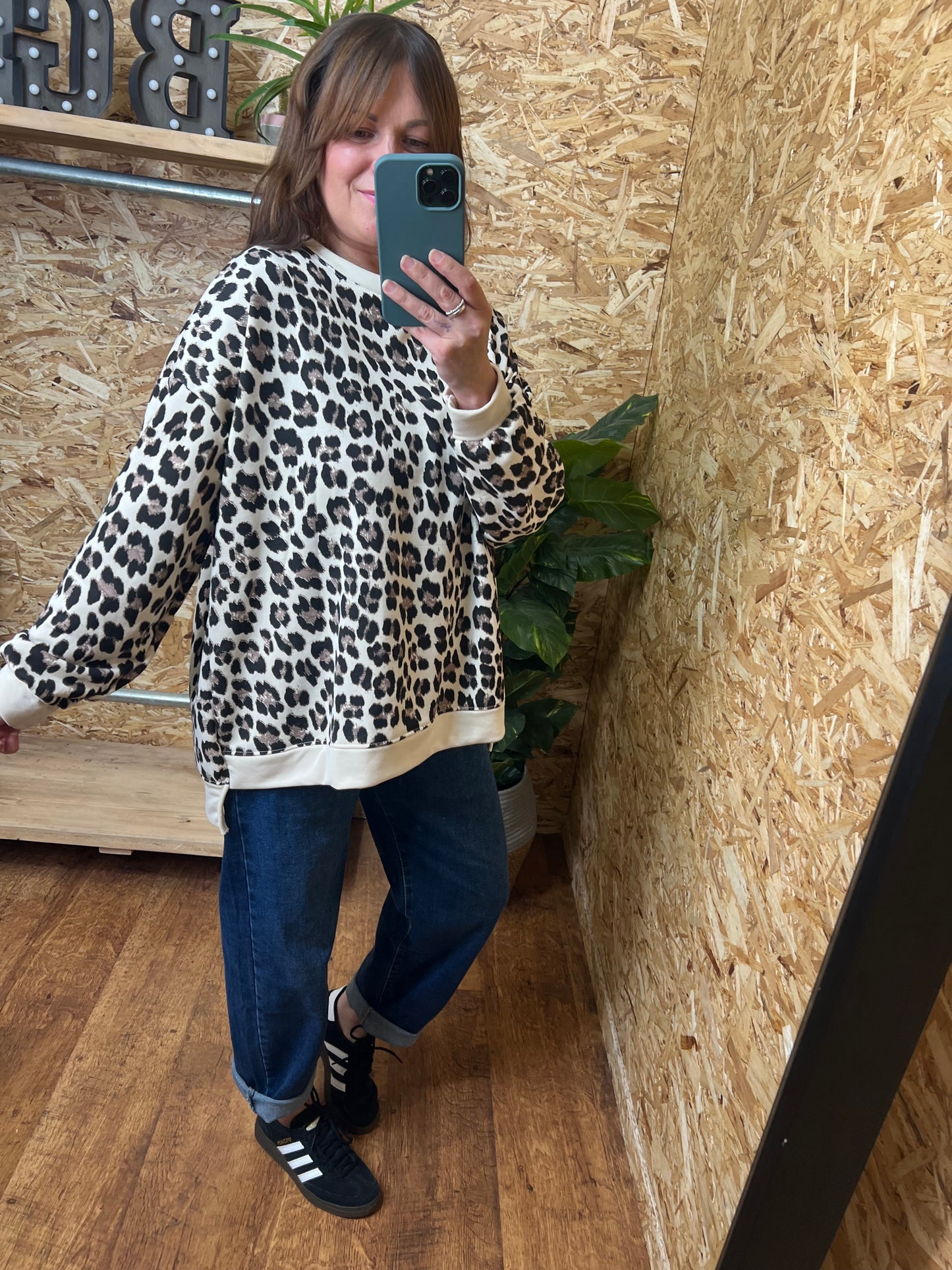 Oversized Leopard Sweatshirt