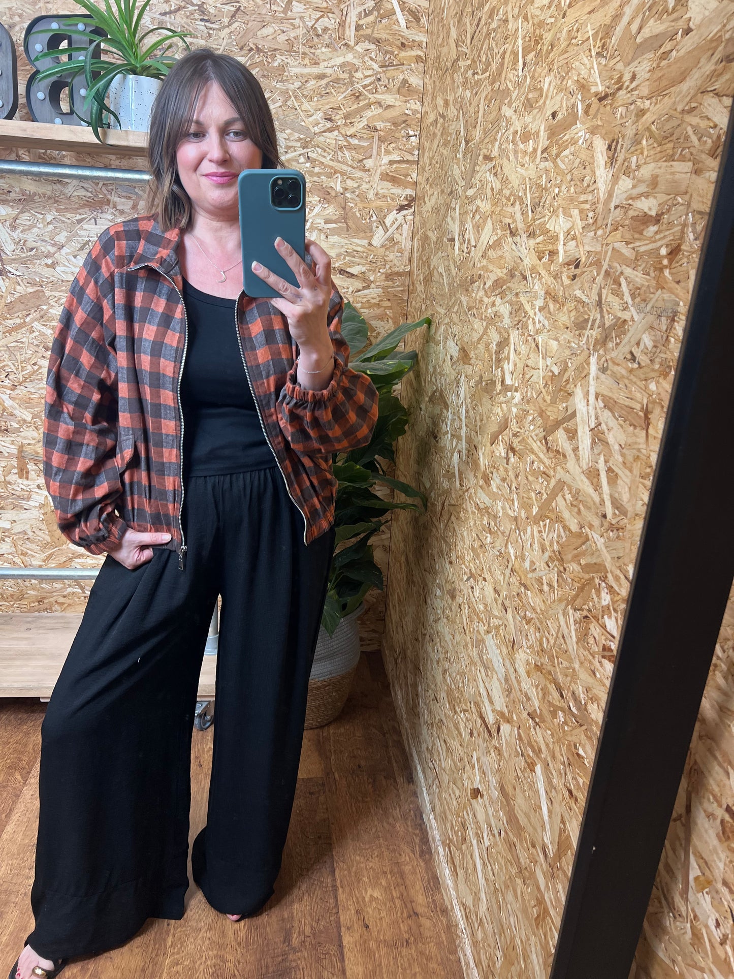 Short Checked Bomber