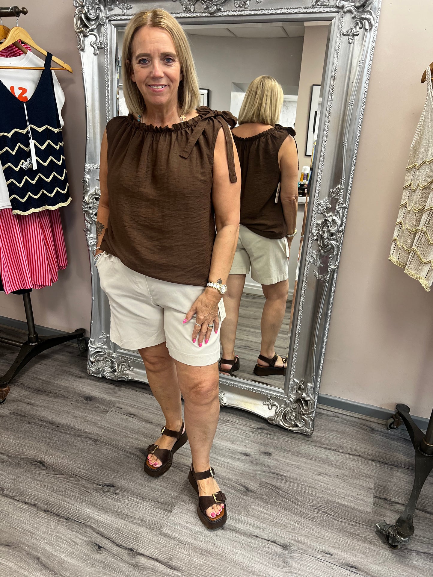 Ruffle Neck Top