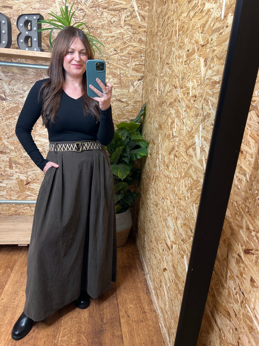 Needlecord Maxi Skirt