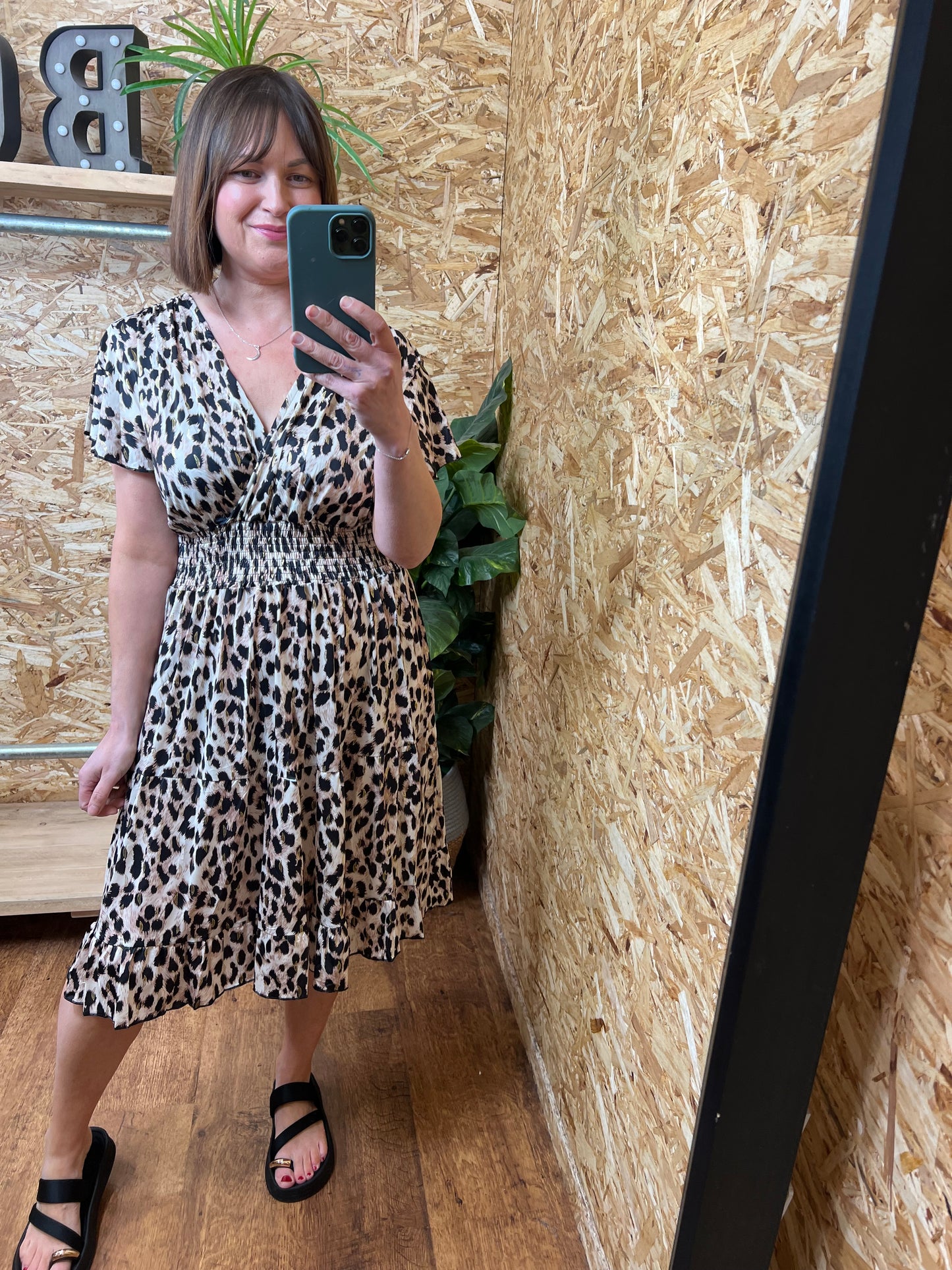 Slinky Animal Print Dress