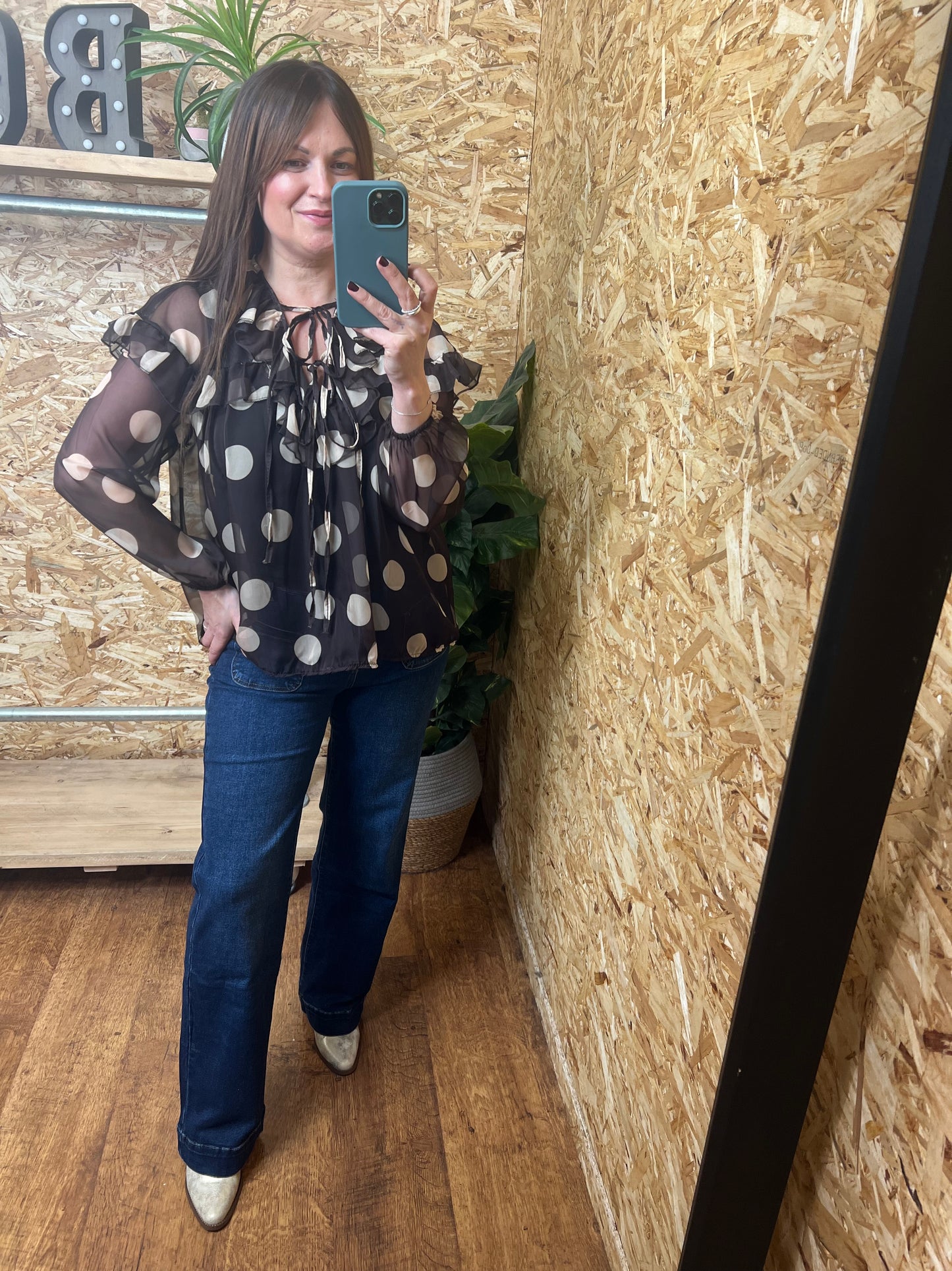 Spotted Frill Blouse