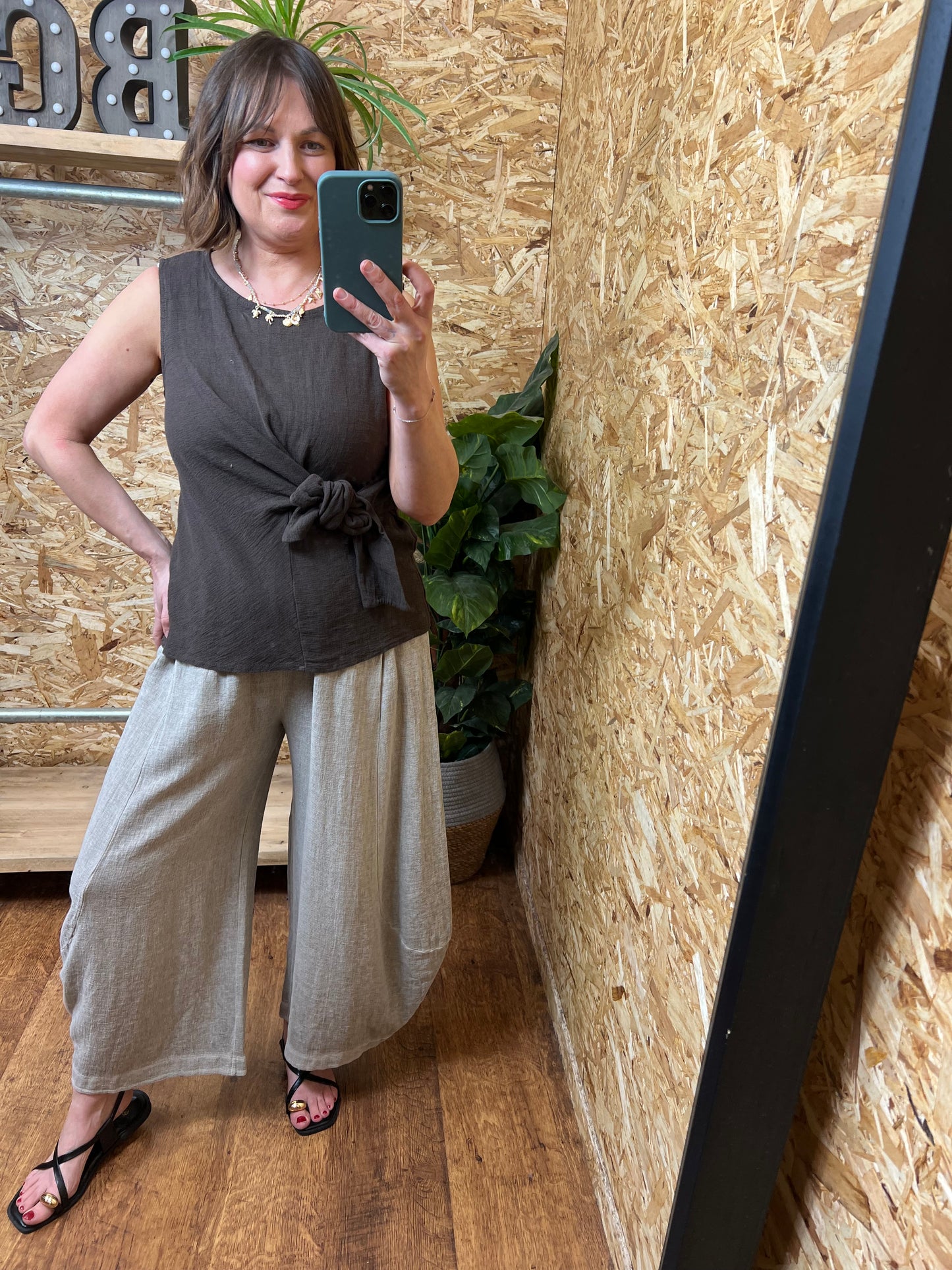 Nola Tie Front Top