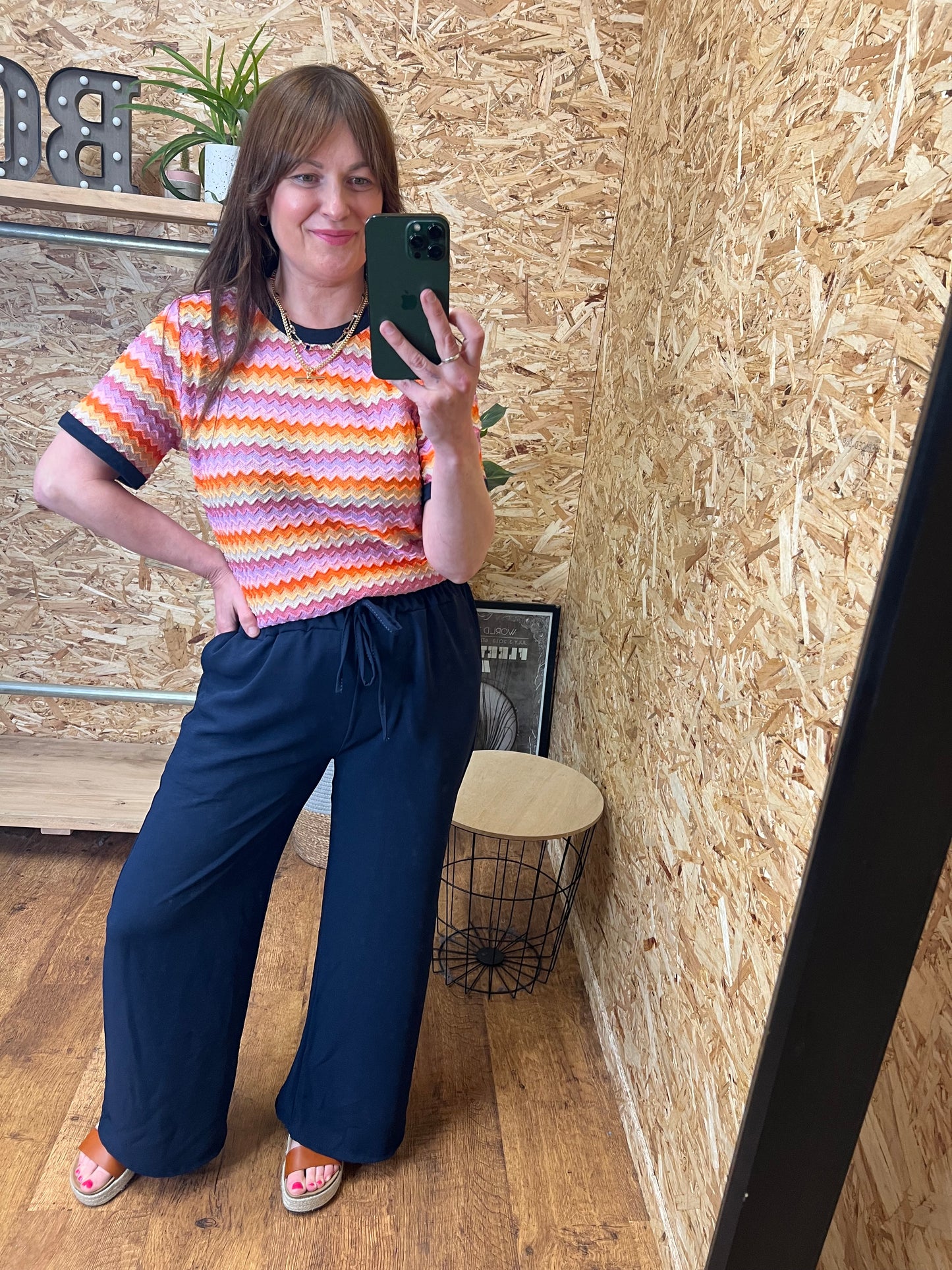 Zig Zag Fine Knit Top