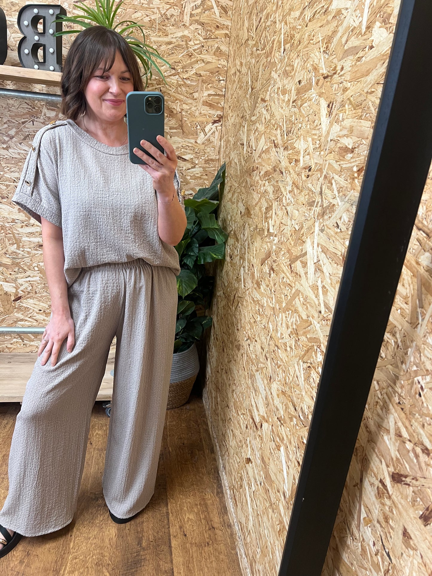 Gold Button Detail Co Ord