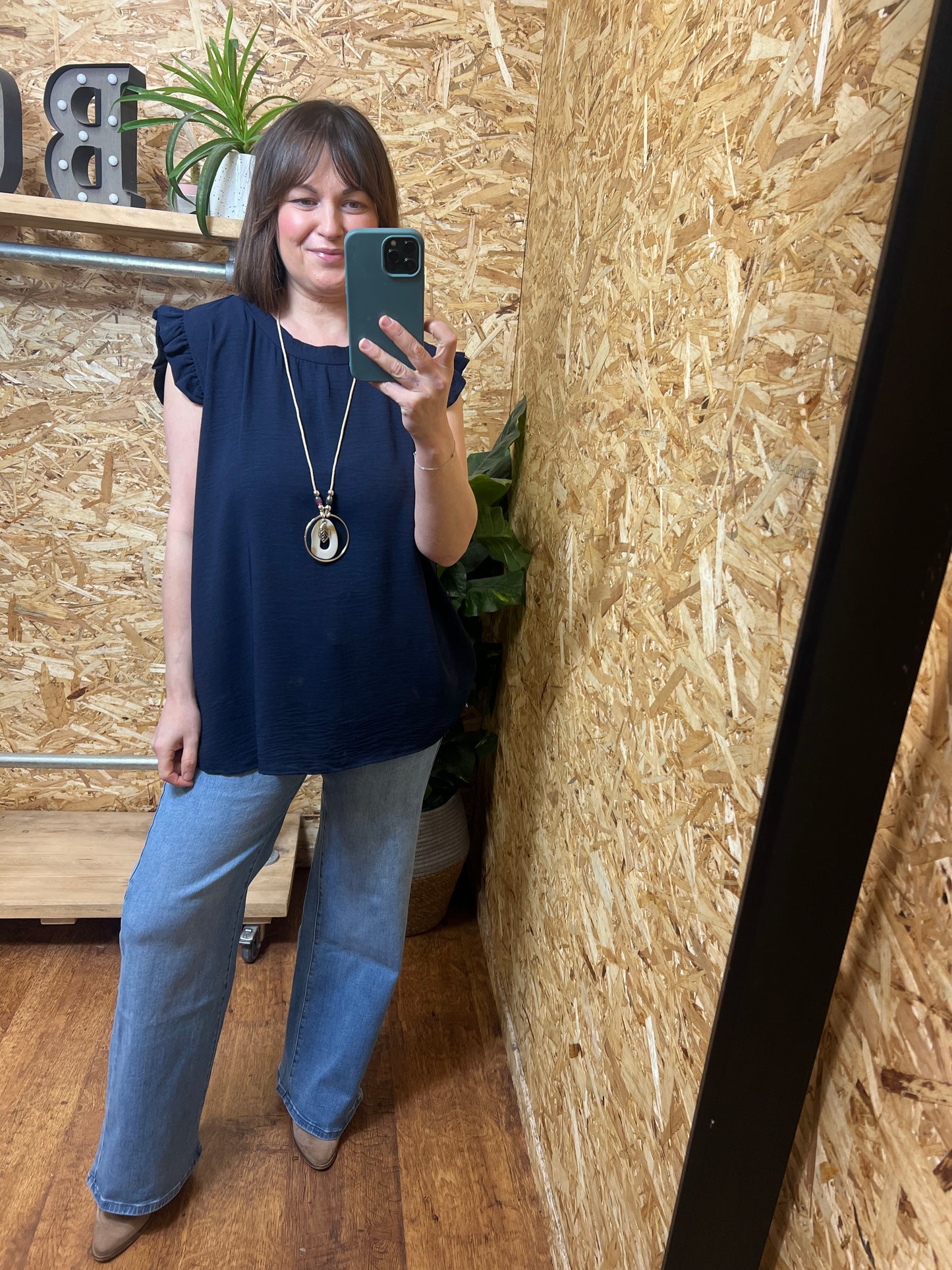 Ebony Frill Top