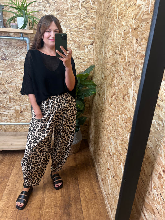 Aubrey Leopard Cocoon Trousers