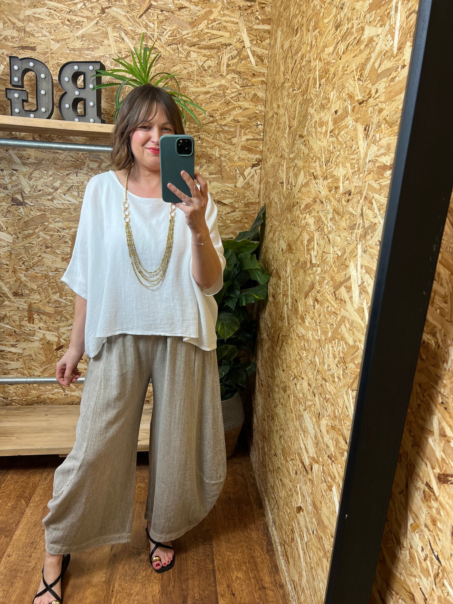 Nola Button Back Top