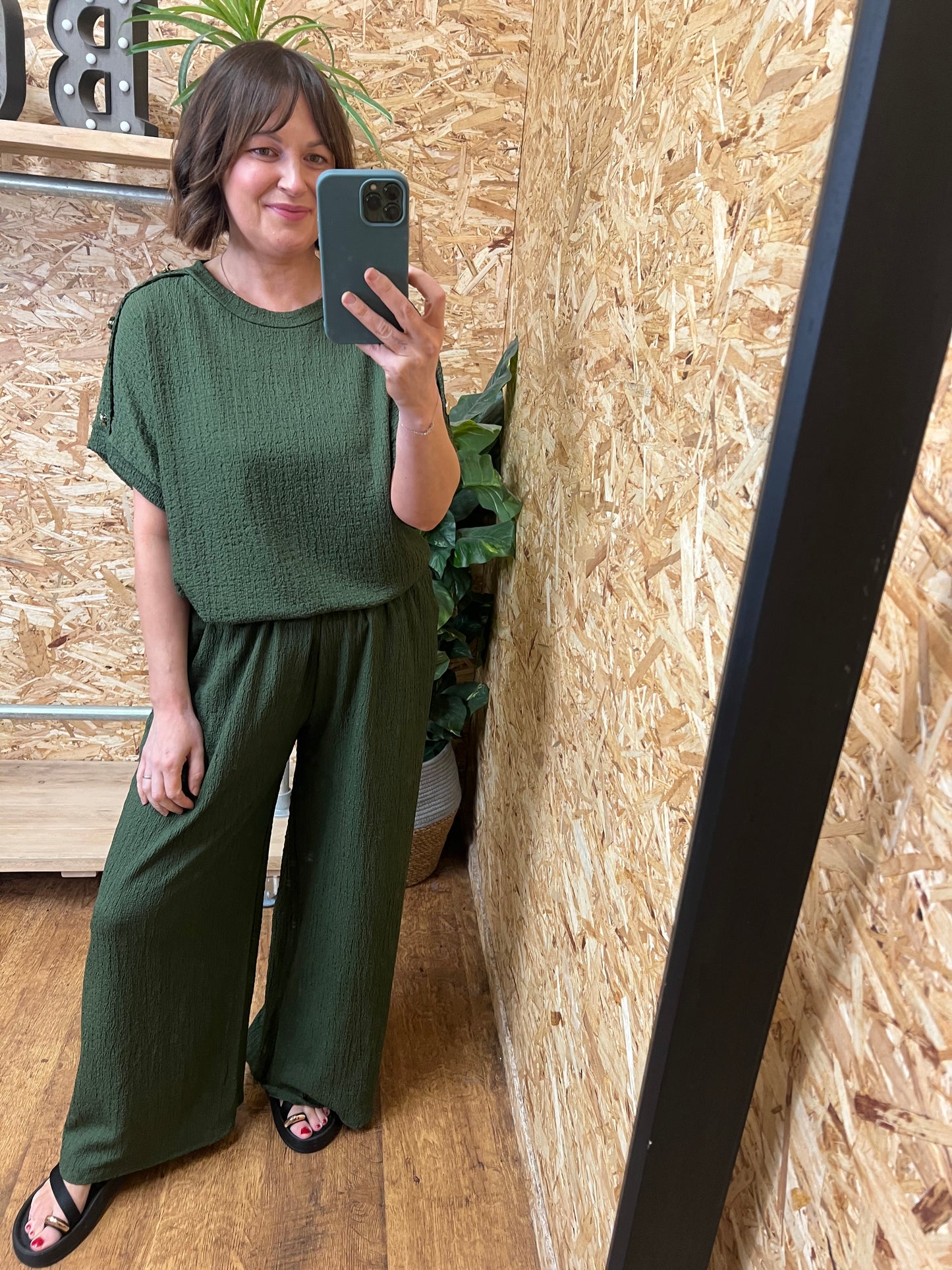 Gold Button Detail Co Ord