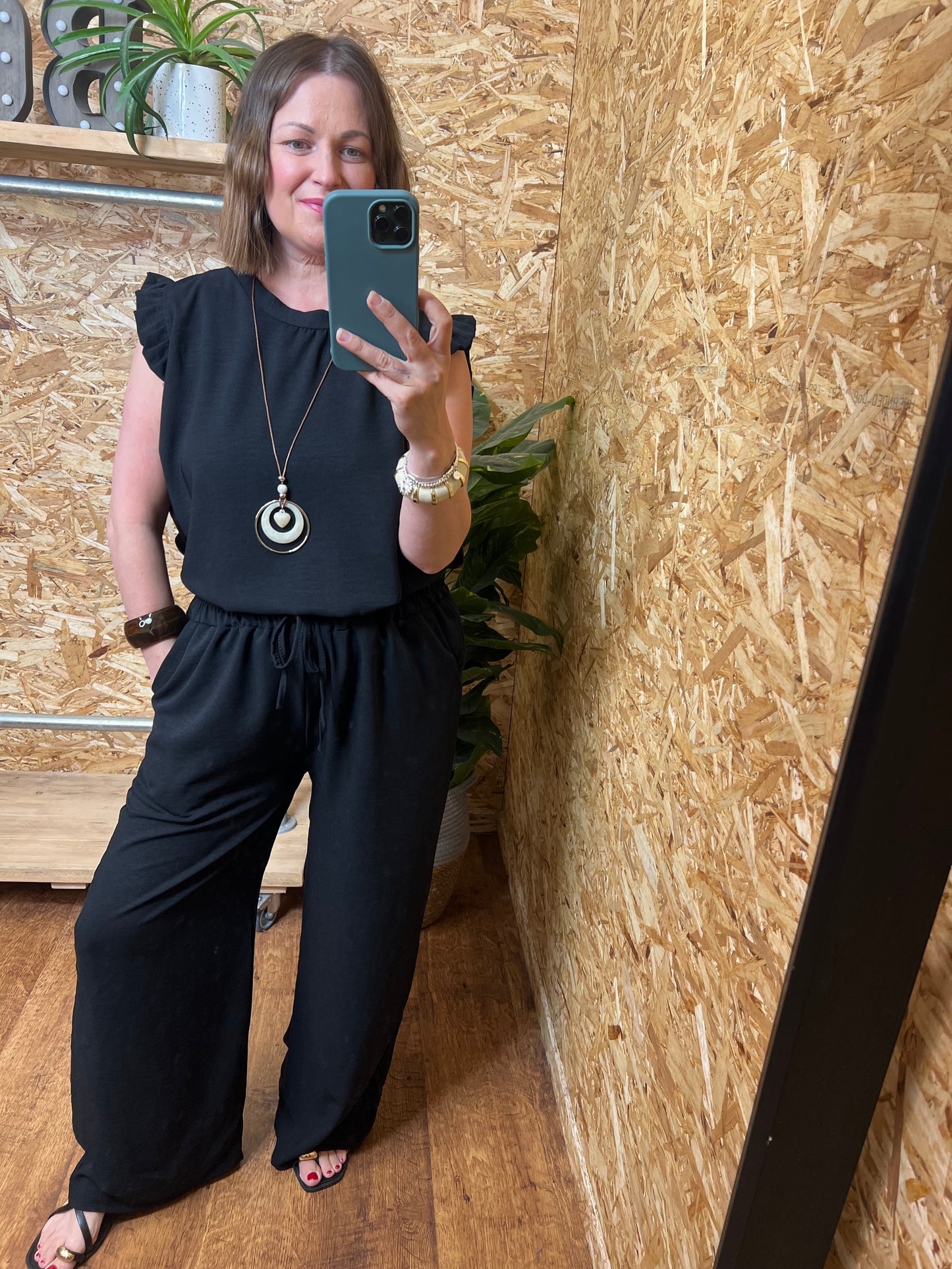 Ebony Frill Top