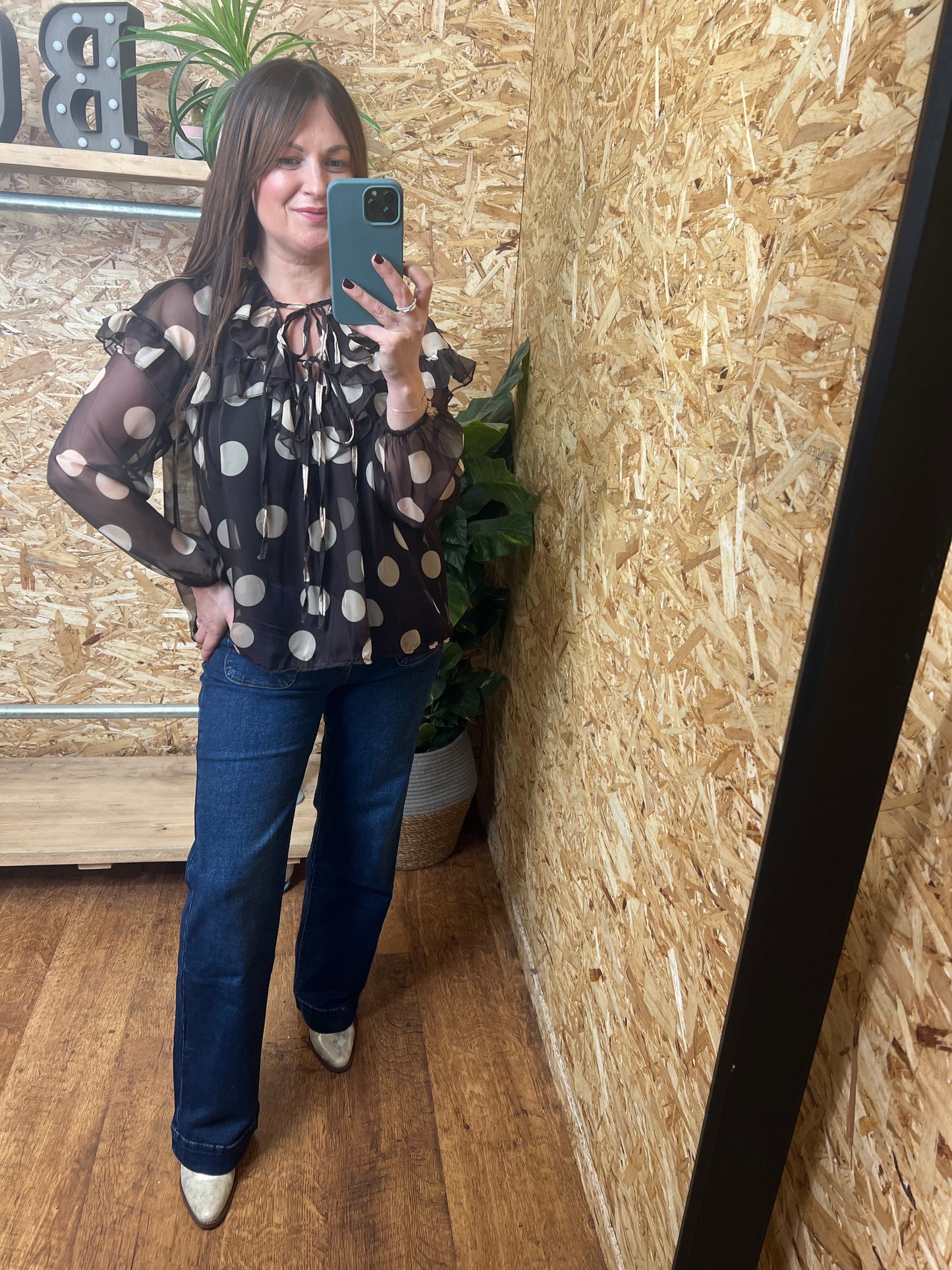 Spotted Frill Blouse