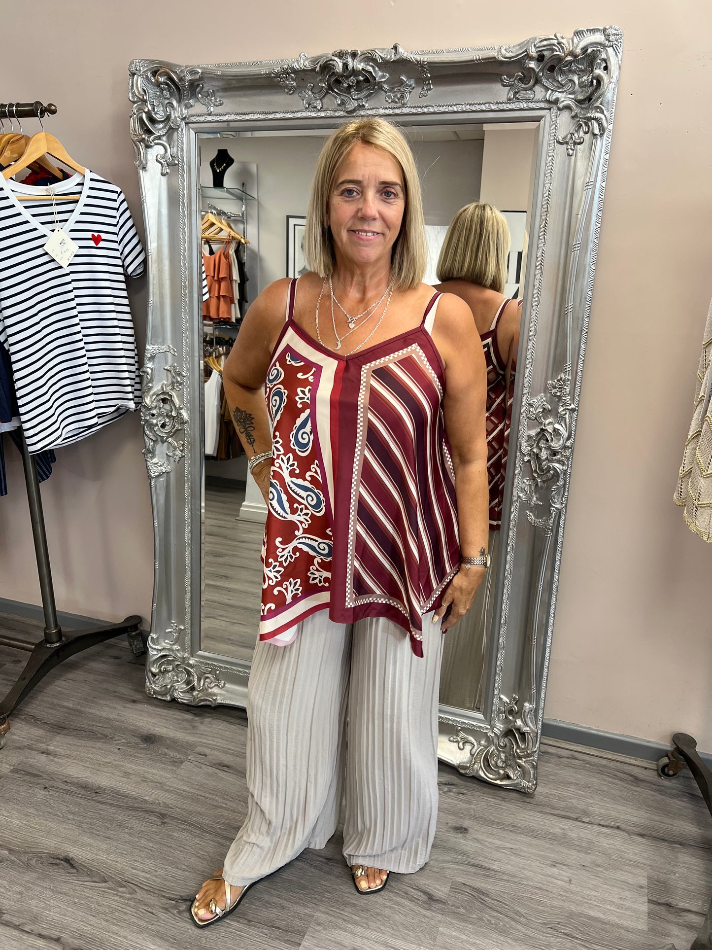 Tile Print Cami Vest