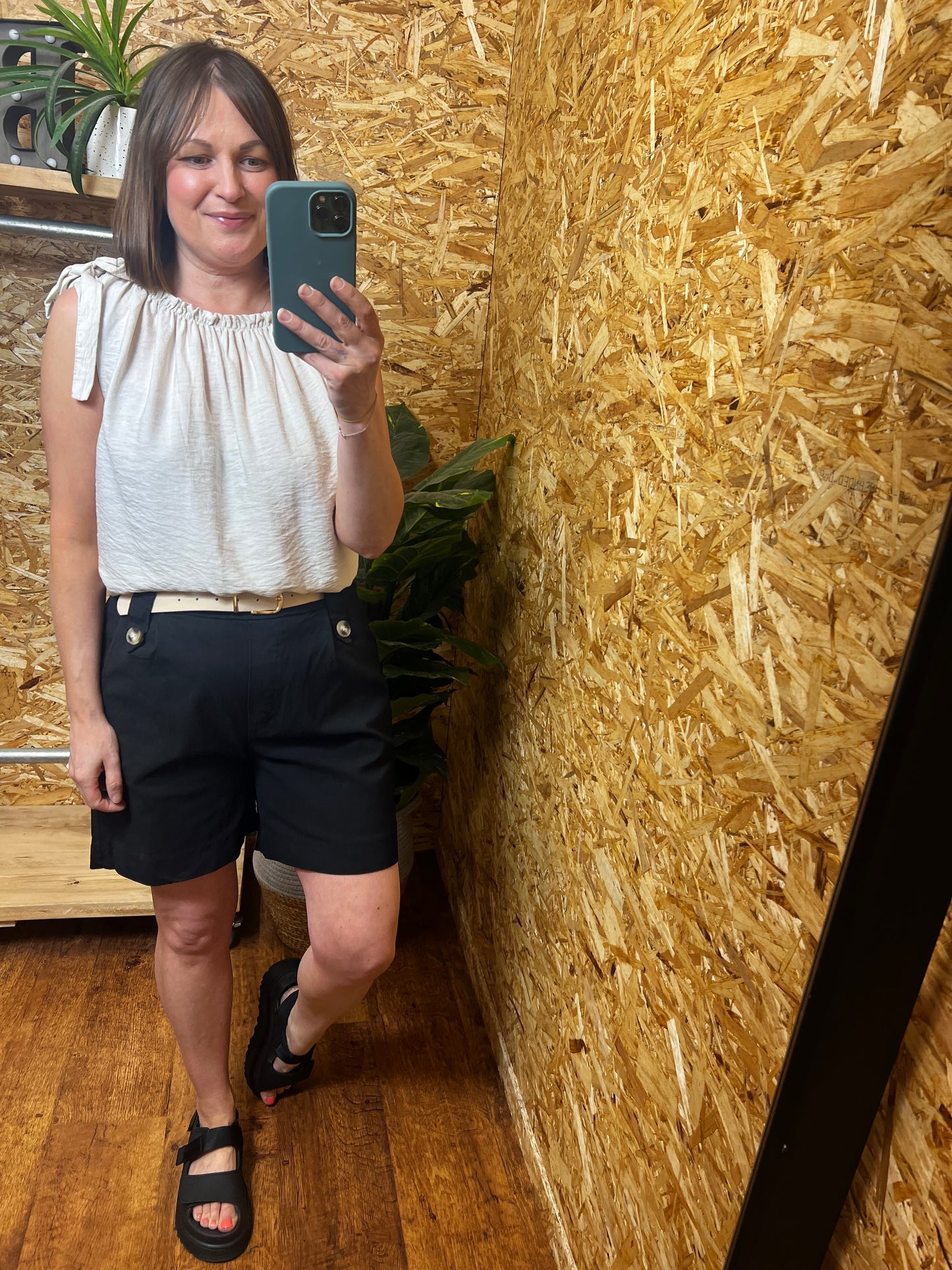 Ruffle Neck Top