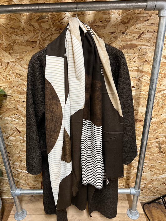 Abstract Stripe Scarf