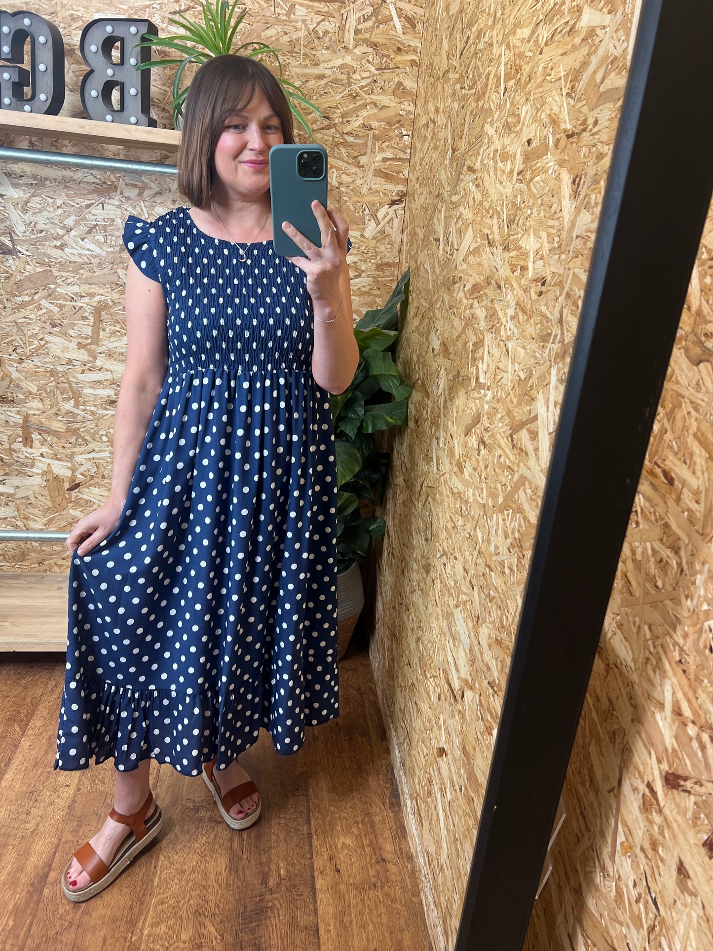 Polka Dot Midi Dress
