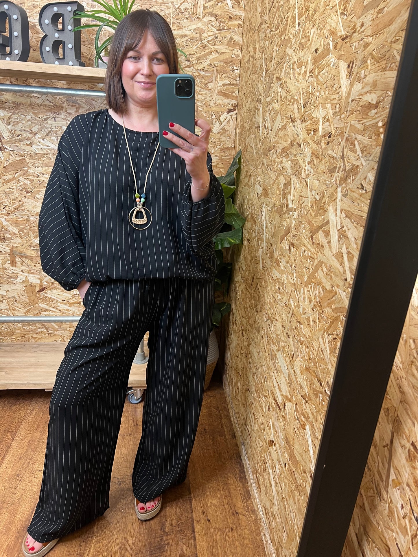 Ebony Pin Stripe Co ord