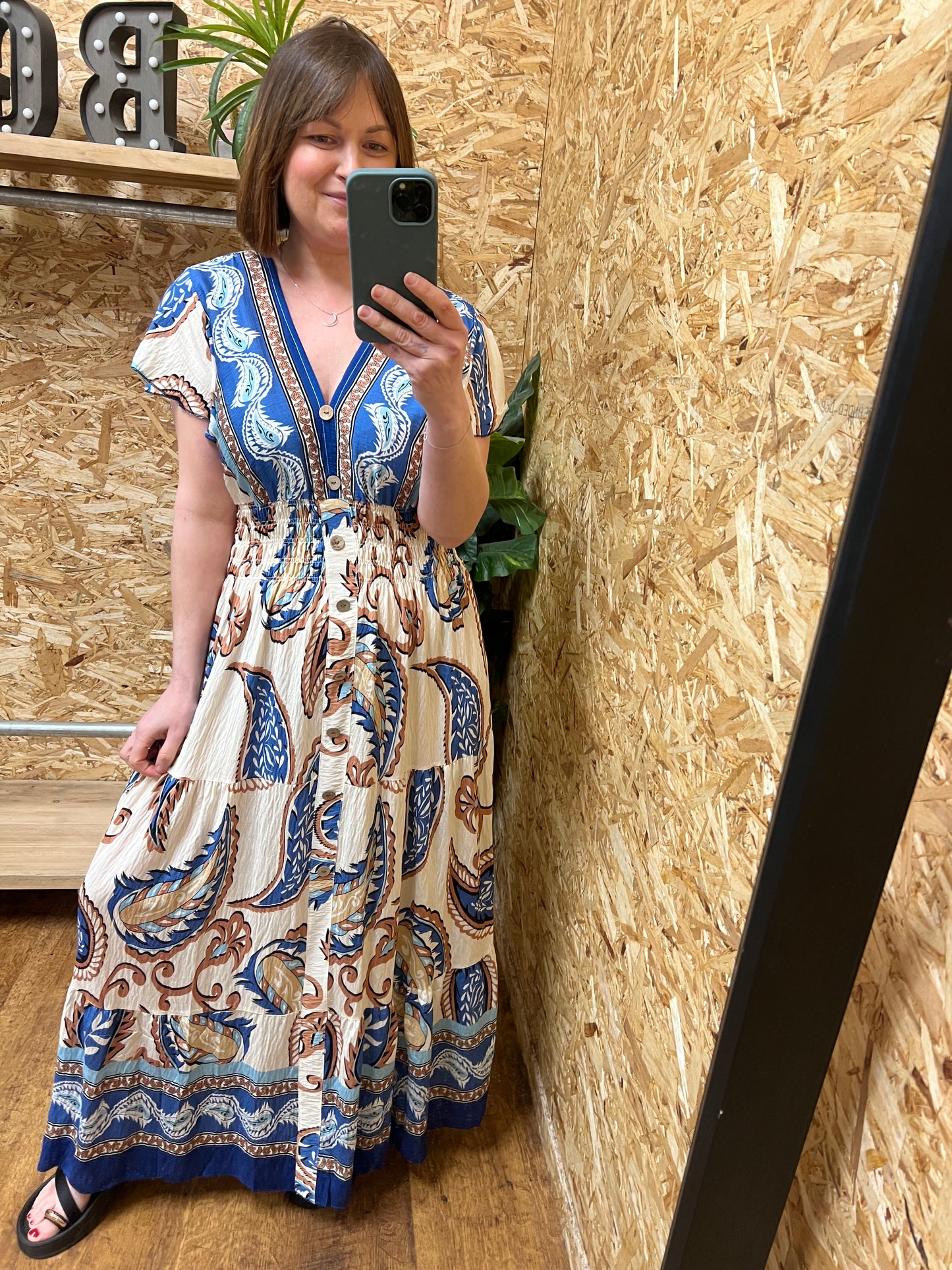 Paisley Print Maxi Dress