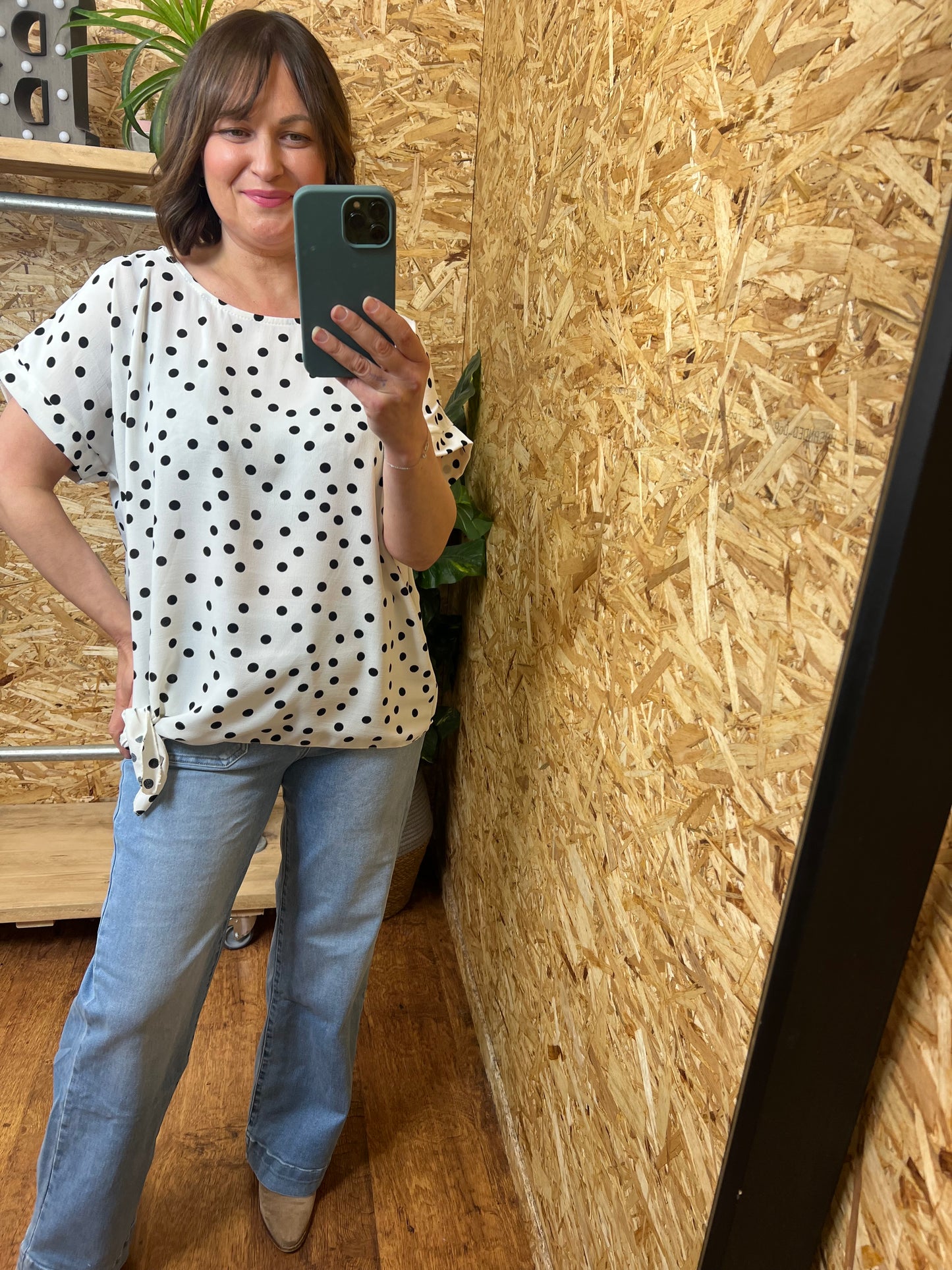 Polka Dot Tie Top