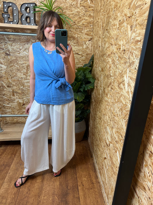 Nola Tie Front Top