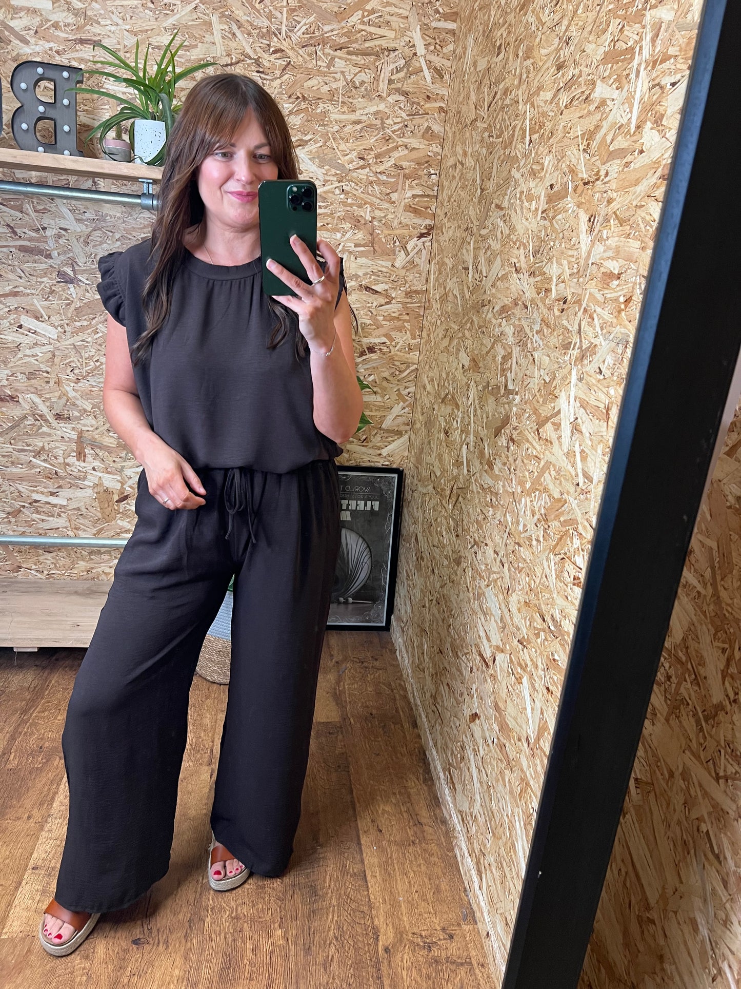 Ebony Frill Top