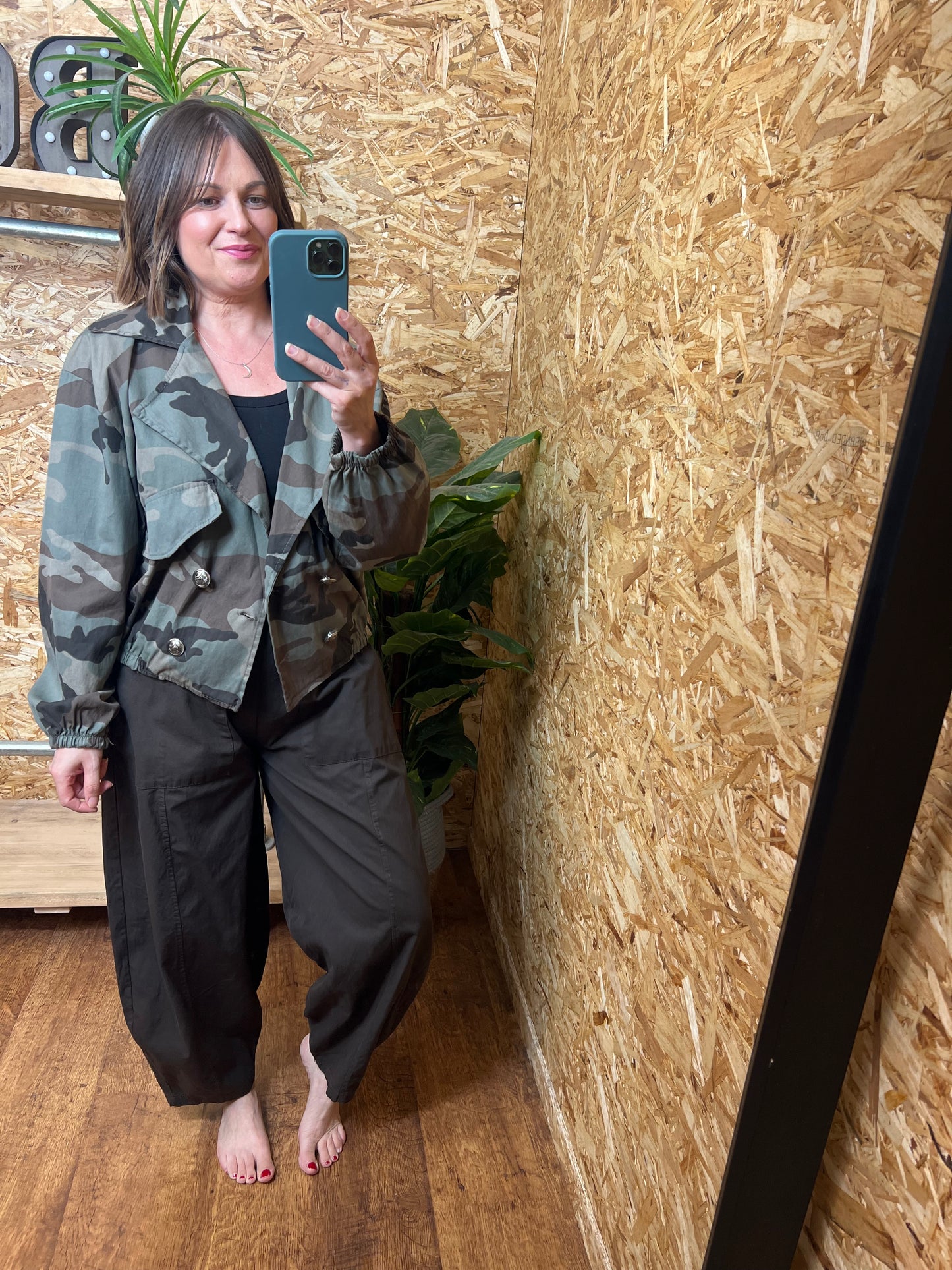 Camo Military Style Bomber