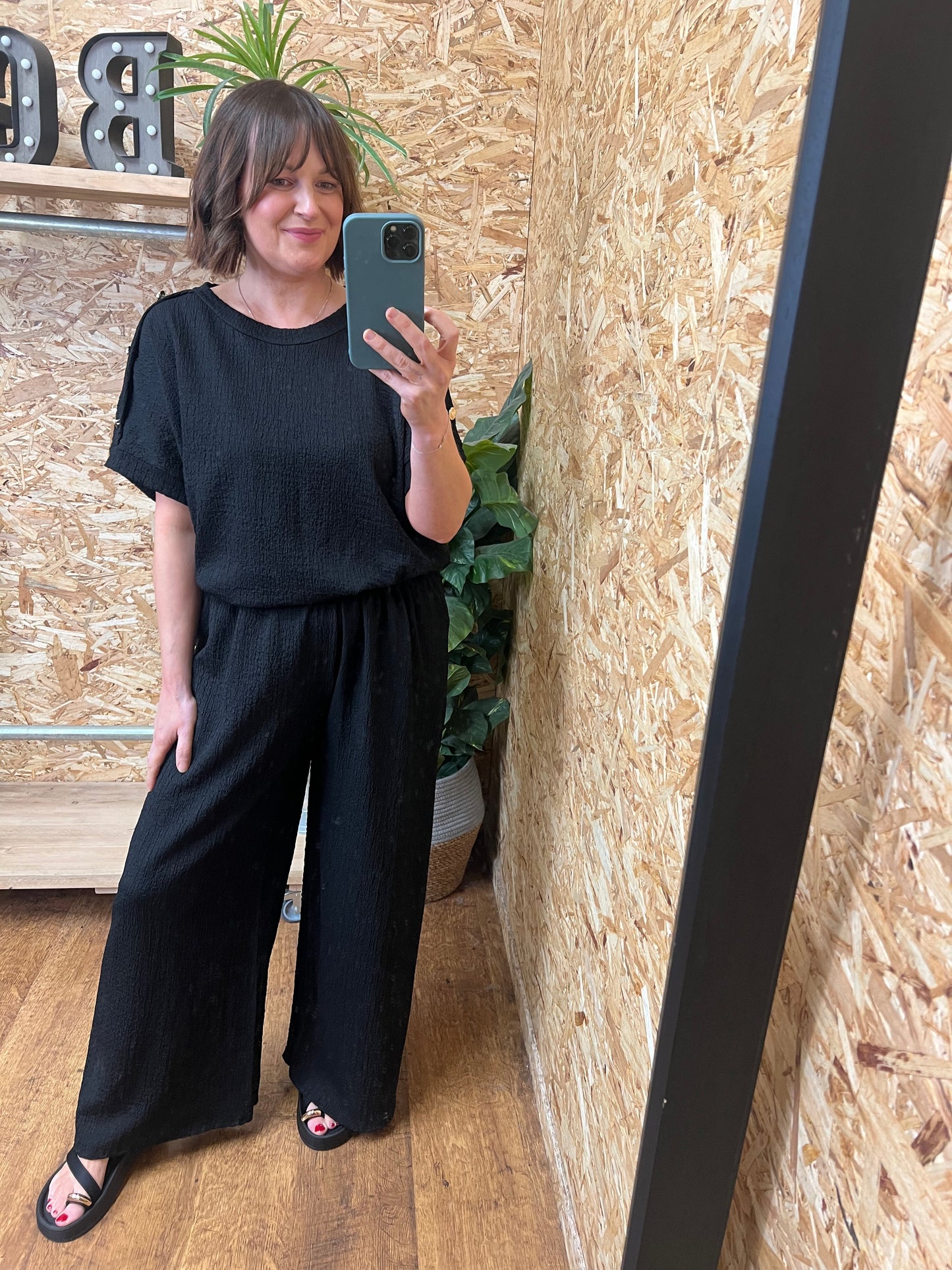 Gold Button Detail Co Ord