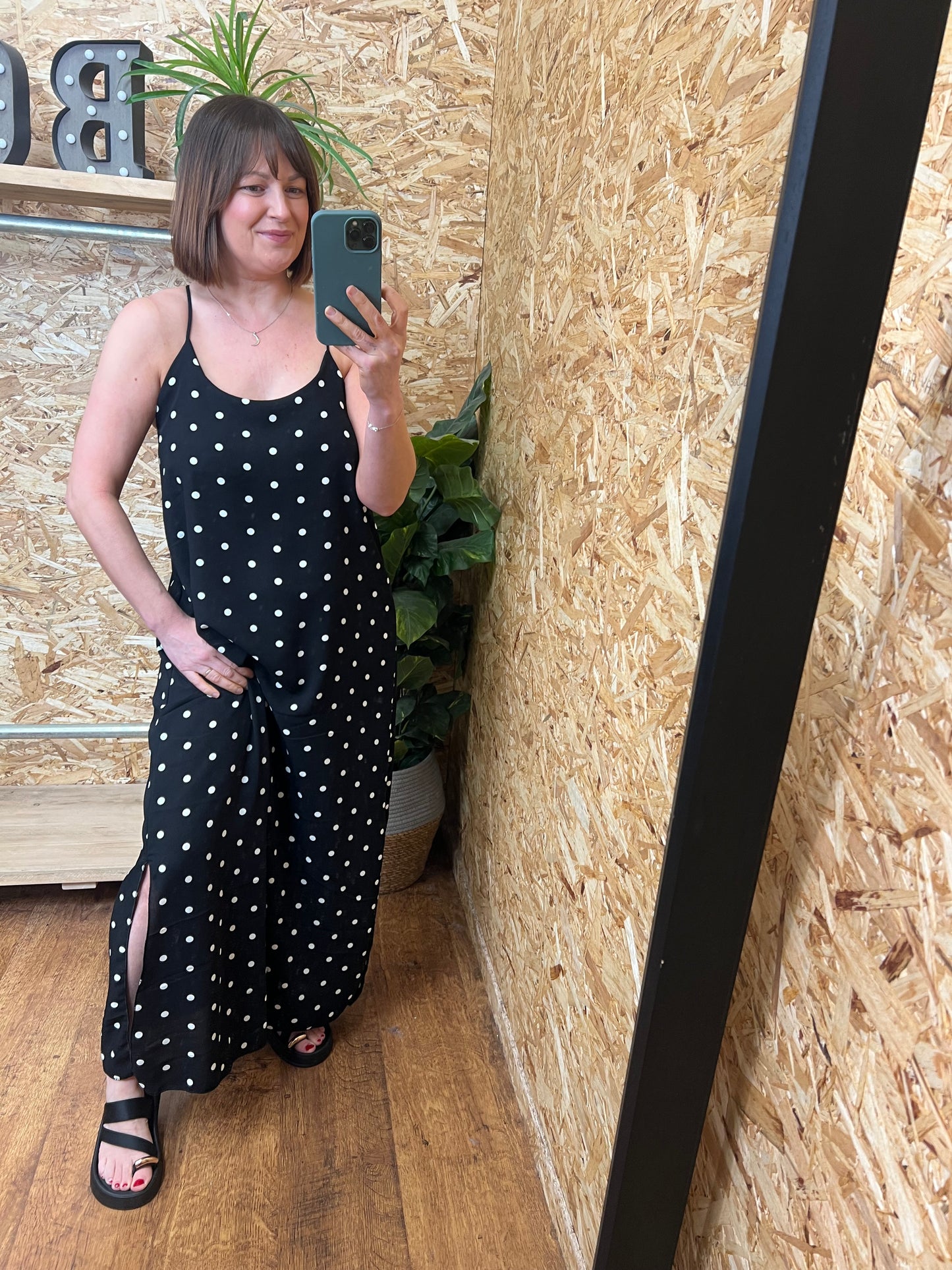 Polka Dot Slip Dress