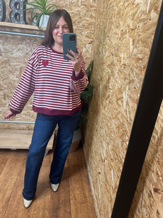 Heart Stripe Top