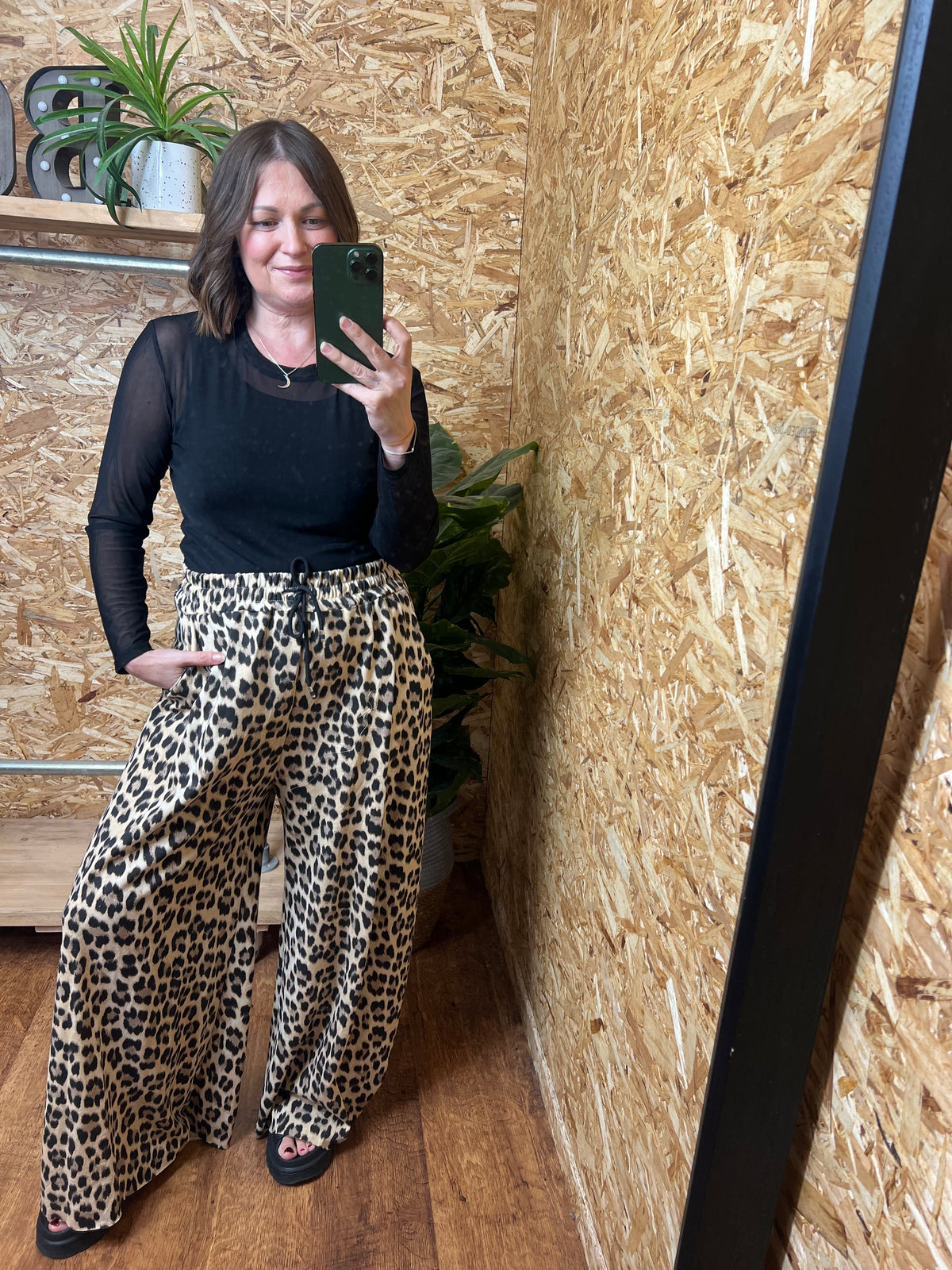Leopard Wide Leg Joggers