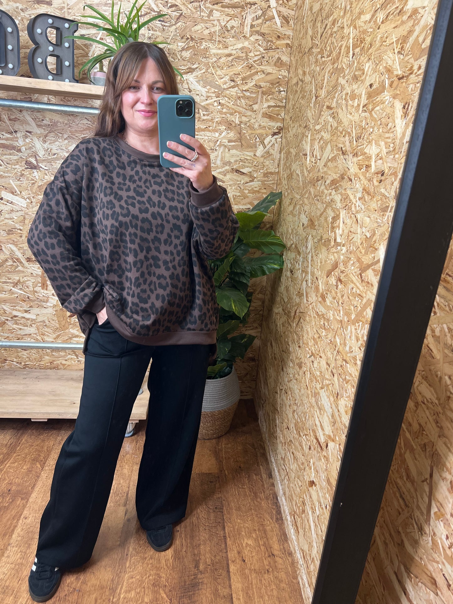 Oversized Leopard Sweatshirt