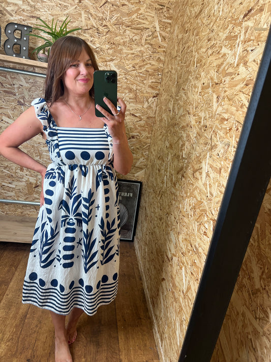 Palm Stripe Dress