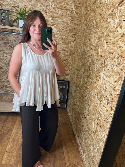 Lorella Silk Mix Top