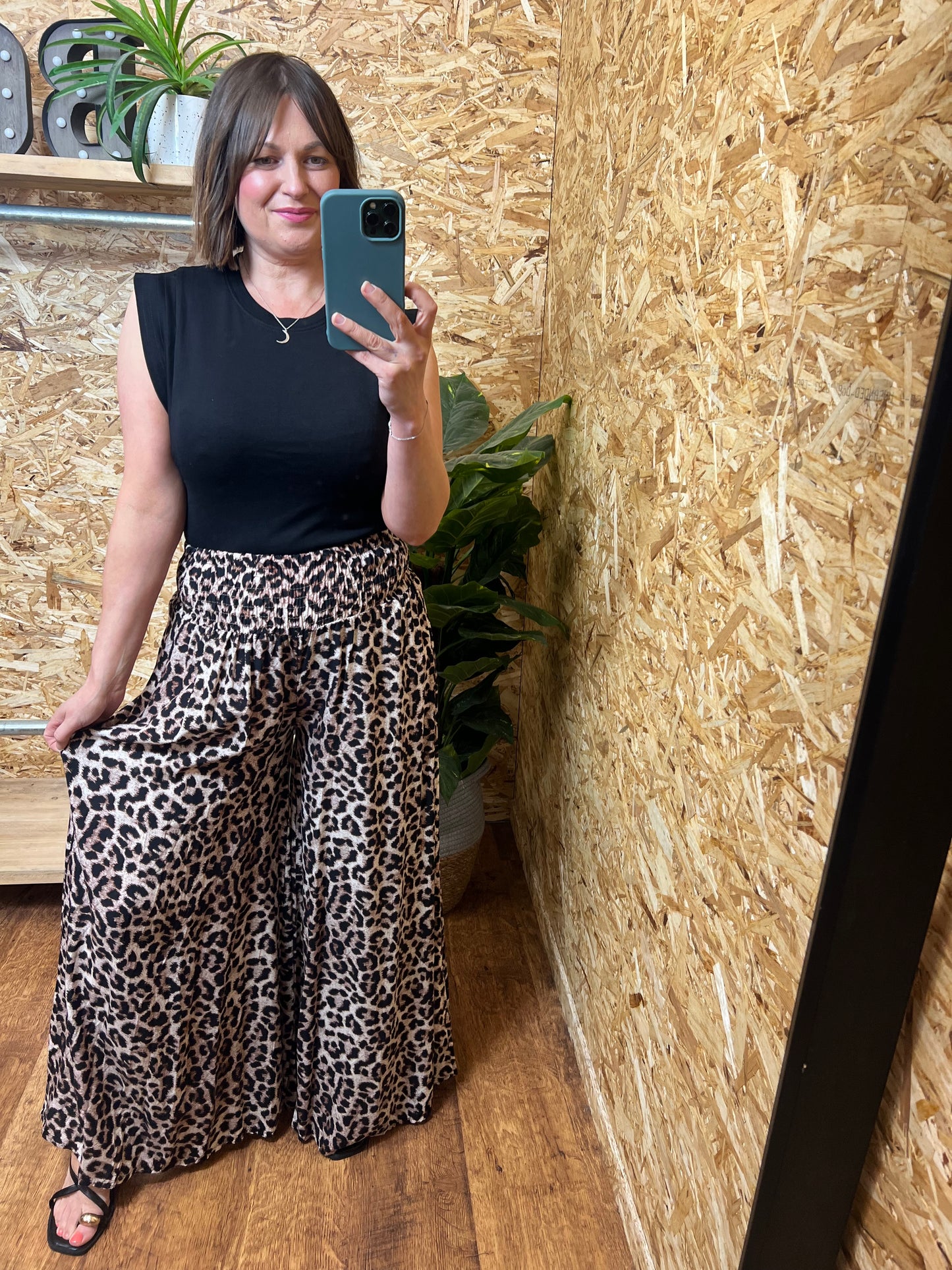Leopard Palazzo Trousers